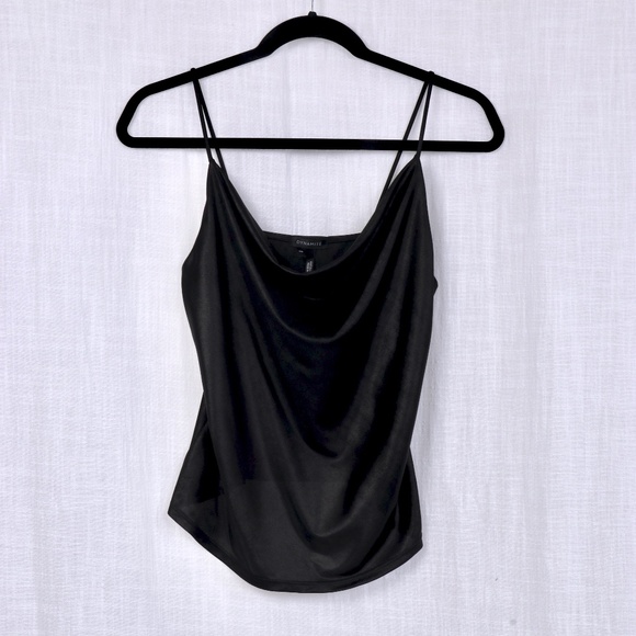Dynamite Black Satin Cowl-Neck Cami - Picture 1 of 6